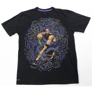 Rare Kobe Bryant Black Mamba Snake Graphic Dri Fit T Shirt 2000S M